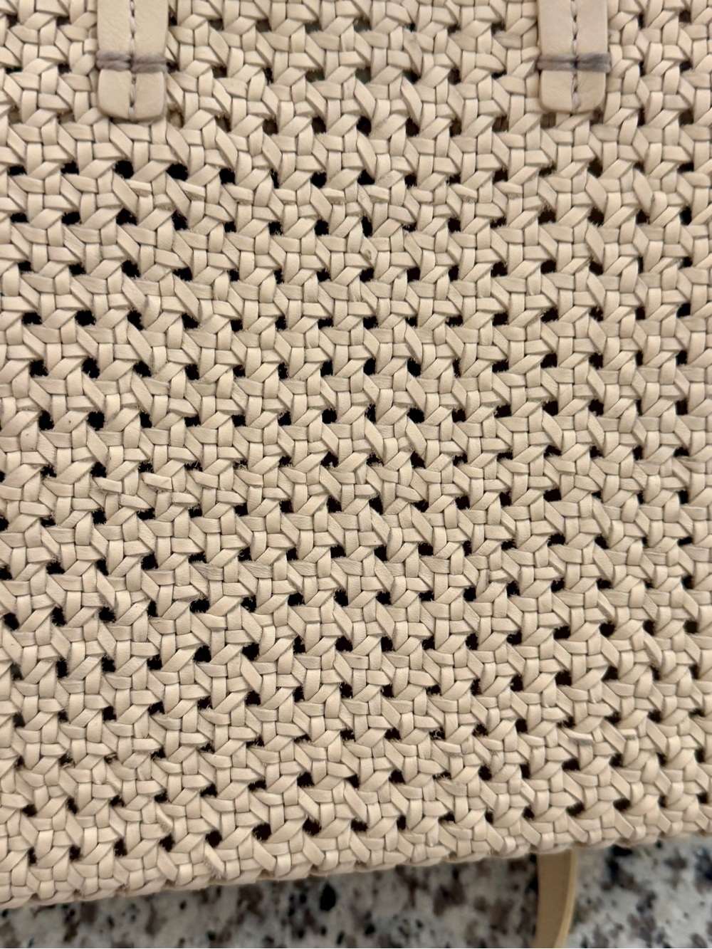 Clare V Woven Crossbody Tote in Beige - Picture 3 of 8